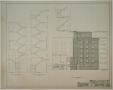 Technical Drawing: Scharbauer Hotel, Midland, Texas: East Elevation