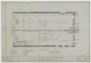 Primary view of object titled 'Primm's and Byrne's Hotel, Dublin, Texas: First Floor Plan'.