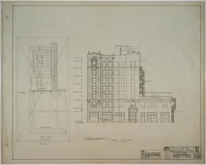 Primary view of object titled 'Breckenridge Hotel, Breckenridge, Texas: West Elevation'.