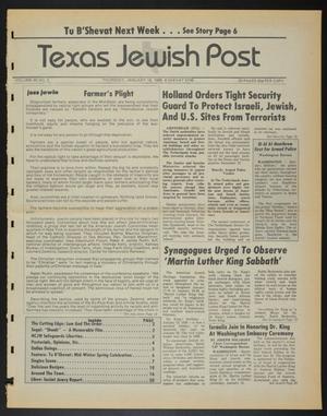 Primary view of object titled 'Texas Jewish Post (Fort Worth, Tex.), Vol. 40, No. 3, Ed. 1 Thursday, January 16, 1986'.