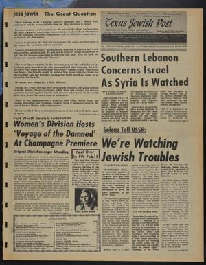 Primary view of object titled 'Texas Jewish Post (Fort Worth, Tex.), Vol. 31, No. 6, Ed. 1 Thursday, February 10, 1977'.