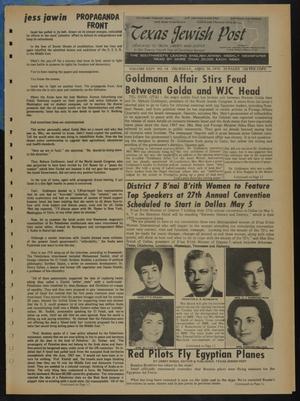 Primary view of object titled 'Texas Jewish Post (Fort Worth, Tex.), Vol. 24, No. 18, Ed. 1 Thursday, April 30, 1970'.