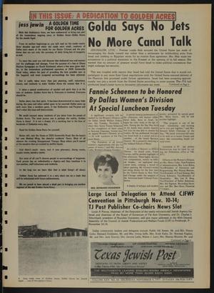 Primary view of object titled 'Texas Jewish Post (Fort Worth, Tex.), Vol. 25, No. 44, Ed. 1 Thursday, November 4, 1971'.