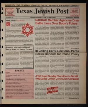 Primary view of object titled 'Texas Jewish Post (Fort Worth, Tex.), Vol. 50, No. 7, Ed. 1 Thursday, February 15, 1996'.