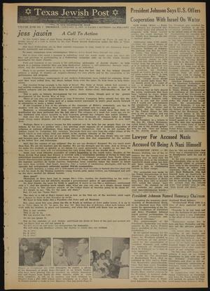 Primary view of object titled 'Texas Jewish Post (Fort Worth, Tex.), Vol. 18, No. 7, Ed. 1 Thursday, February 13, 1964'.