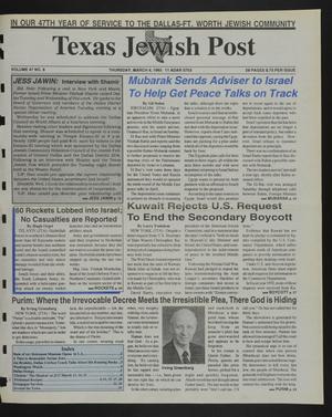 Primary view of object titled 'Texas Jewish Post (Fort Worth, Tex.), Vol. 47, No. 9, Ed. 1 Thursday, March 4, 1993'.