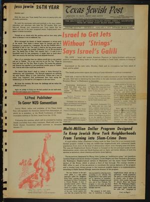 Primary view of object titled 'Texas Jewish Post (Fort Worth, Tex.), Vol. 26, No. 1, Ed. 1 Thursday, January 6, 1972'.