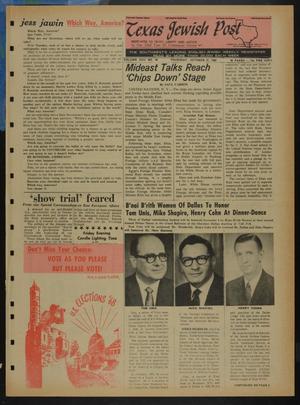 Primary view of object titled 'Texas Jewish Post (Fort Worth, Tex.), Vol. 22, No. 44, Ed. 1 Thursday, October 31, 1968'.