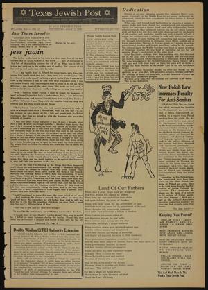 Primary view of object titled 'Texas Jewish Post (Fort Worth, Tex.), Vol. 12, No. 27, Ed. 1 Thursday, July 3, 1958'.