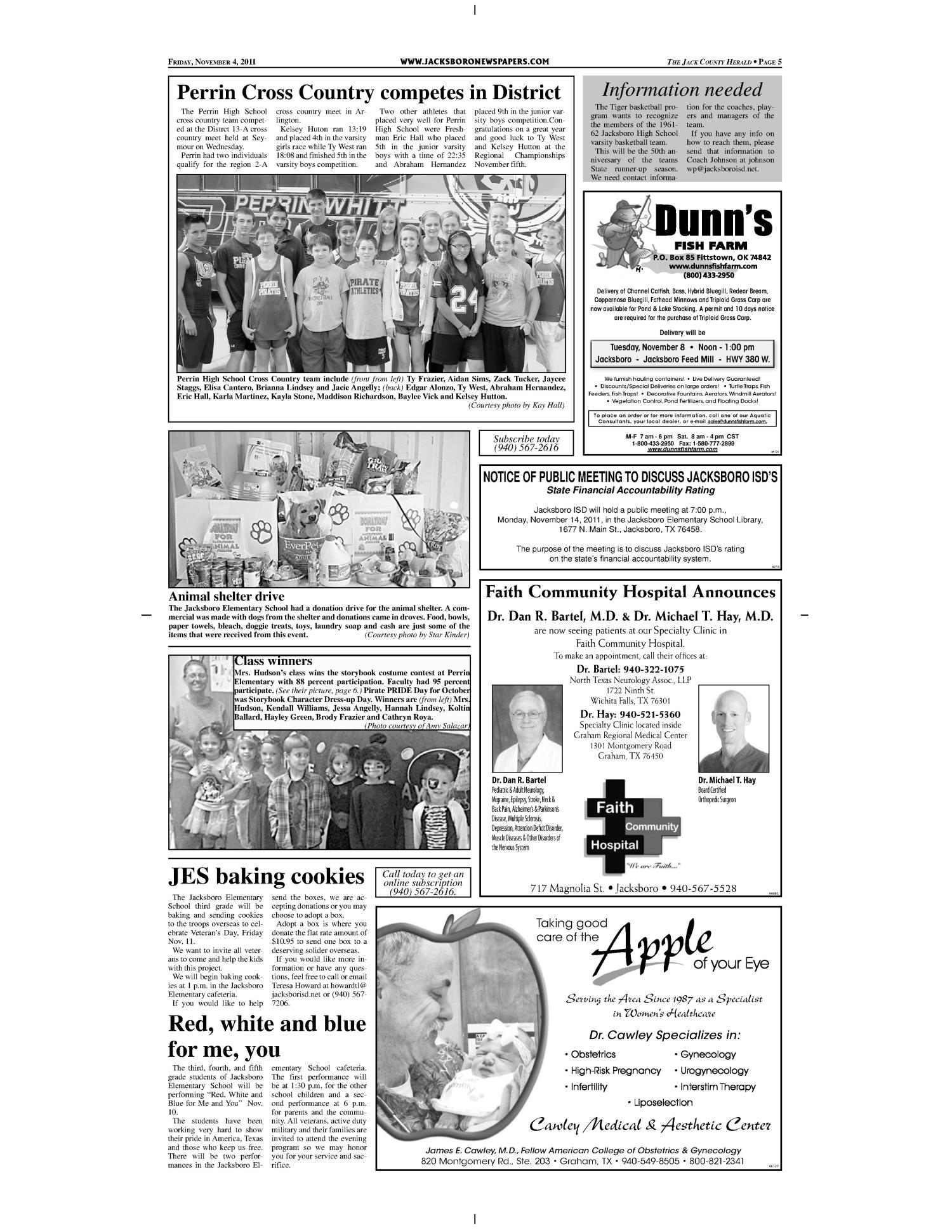 The Jack County Herald (Jacksboro, Tex.), Vol. 66, No. 22, Ed. 1 Friday, November 4, 2011
                                                
                                                    [Sequence #]: 5 of 10
                                                