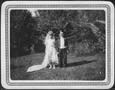 Photograph: [Photograph of Mary Jones and Hilmar Moore dressed up in miniature br…
