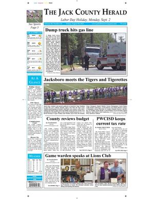 Primary view of The Jack County Herald (Jacksboro, Tex.), Vol. 68, No. 13, Ed. 1 Friday, August 30, 2013