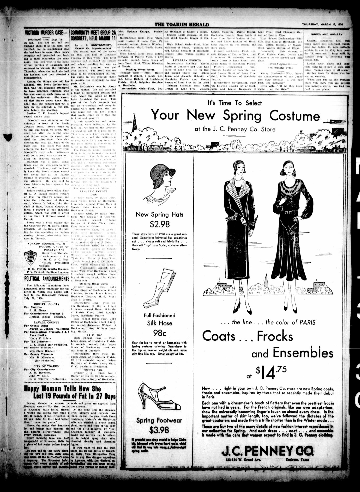 Yoakum Daily Herald (Yoakum, Tex.), Vol. 33, No. 291, Ed. 1 Thursday, March 13, 1930
                                                
                                                    [Sequence #]: 3 of 8
                                                