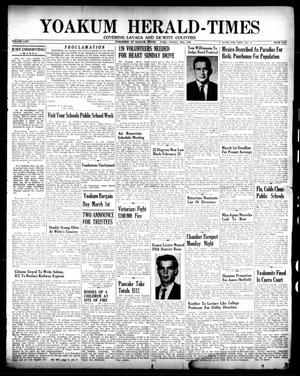 Primary view of object titled 'Yoakum Herald-Times (Yoakum, Tex.), Vol. 64, No. 17, Ed. 1 Friday, February 26, 1960'.