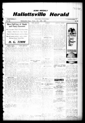 Primary view of object titled 'Semi-weekly Hallettsville Herald (Hallettsville, Tex.), Vol. 54, No. 95, Ed. 1 Friday, May 20, 1927'.