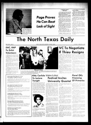 Primary view of object titled 'The North Texas Daily (Denton, Tex.), Vol. 55, No. 67, Ed. 1 Thursday, February 3, 1972'.