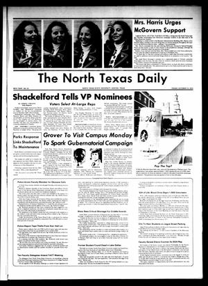 Primary view of object titled 'The North Texas Daily (Denton, Tex.), Vol. 56, No. 23, Ed. 1 Friday, October 13, 1972'.
