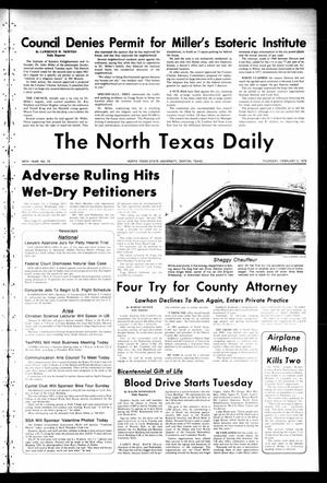 Primary view of object titled 'The North Texas Daily (Denton, Tex.), Vol. 59, No. 70, Ed. 1 Thursday, February 5, 1976'.