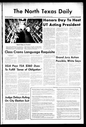 Primary view of object titled 'The North Texas Daily (Denton, Tex.), Vol. 58, No. 106, Ed. 1 Thursday, April 24, 1975'.