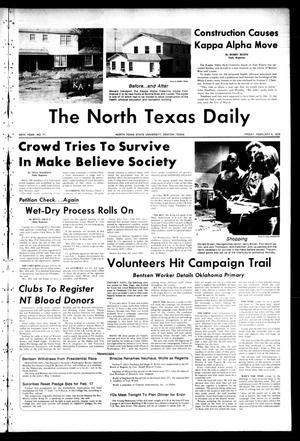 Primary view of object titled 'The North Texas Daily (Denton, Tex.), Vol. 59, No. 72, Ed. 1 Tuesday, February 10, 1976'.