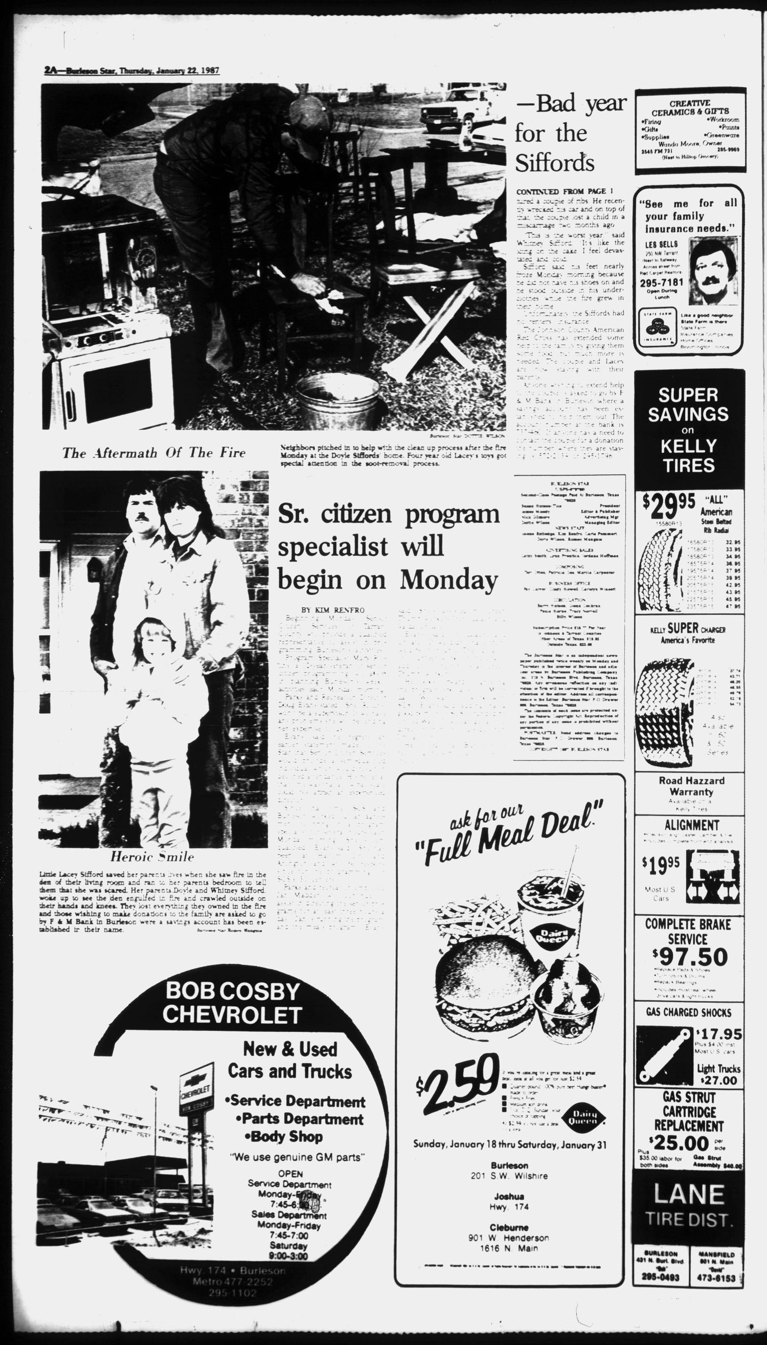 Burleson Star (Burleson, Tex.), Vol. 22, No. 30, Ed. 1 Thursday, January 22, 1987
                                                
                                                    [Sequence #]: 2 of 30
                                                