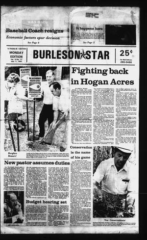 Primary view of object titled 'Burleson Star (Burleson, Tex.), Vol. 18, No. 77, Ed. 1 Monday, July 11, 1983'.