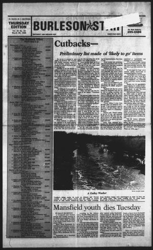 Primary view of object titled 'Burleson Star (Burleson, Tex.), Vol. 24, No. 50, Ed. 1 Thursday, March 30, 1989'.