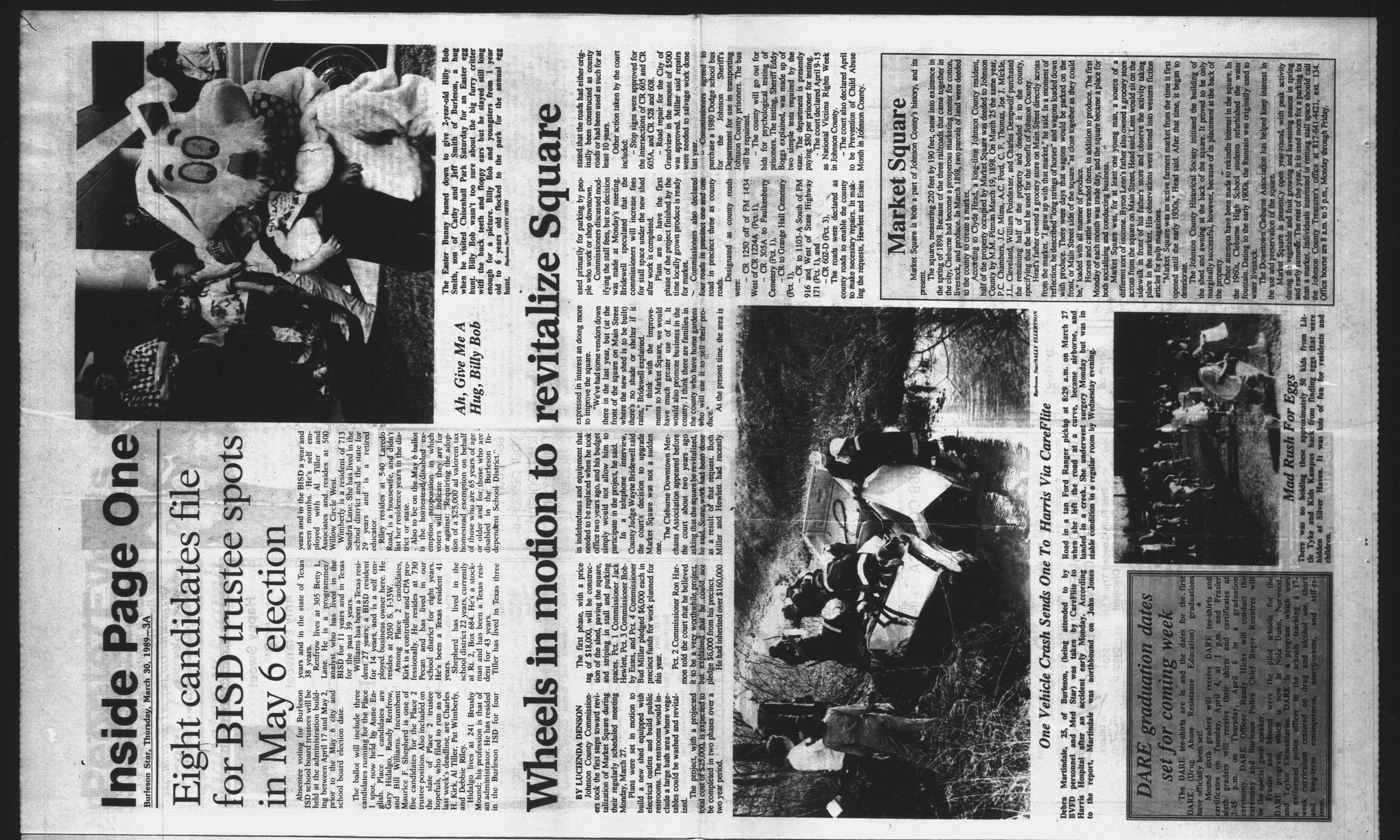 Burleson Star (Burleson, Tex.), Vol. 24, No. 50, Ed. 1 Thursday, March 30, 1989
                                                
                                                    [Sequence #]: 3 of 51
                                                