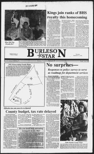 Primary view of object titled 'Burleson Star (Burleson, Tex.), Vol. 26, No. 116, Ed. 1 Thursday, September 12, 1991'.