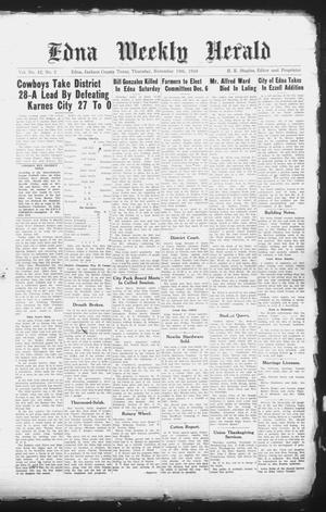 Primary view of object titled 'Edna Weekly Herald (Edna, Tex.), Vol. 42, No. 2, Ed. 1 Thursday, November 18, 1948'.