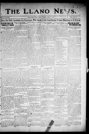 Primary view of The Llano News. (Llano, Tex.), Vol. 36, No. 47, Ed. 1 Thursday, June 10, 1920
