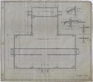 Primary view of object titled 'School Building Neinda, Texas: Foundation Plan'.