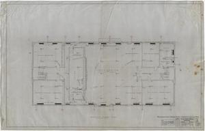 Primary view of object titled 'Rule High School Building Rule, Texas: Second Floor Mechanical Plan'.