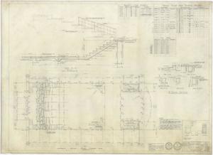 Primary view of object titled 'High School Building Monahans, Texas: Second Floor Framing Plan'.