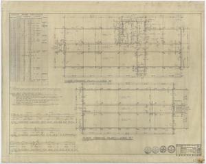 Primary view of object titled 'Winters School Project, Winters, Texas: Floor Framing Plans for Areas B and C'.