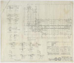 Primary view of object titled 'School Building Girard, Texas: Roof Framing Plan'.