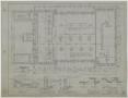 Technical Drawing: First Baptist Church, Albany, Texas: Foundation Plan