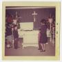 Photograph: [Photograph of Family Viewing a Coffin of a Soldier]