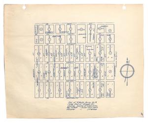 Primary view of object titled 'Plat of B. Austin Survey Number 91, (lying East of Meander Street) showing location of subdivisions'.