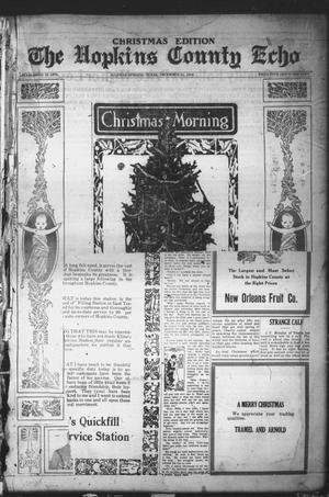Primary view of object titled 'The Hopkins County Echo (Sulphur Springs, Tex.), Ed. 1 Sunday, December 21, 1919'.