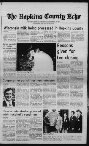 Primary view of object titled 'The Hopkins County Echo (Sulphur Springs, Tex.), Vol. 111, No. 41, Ed. 1 Friday, October 10, 1986'.
