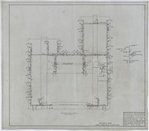 Primary view of object titled 'School Building, Lueders, Texas: Foundation Mechanical Plan'.