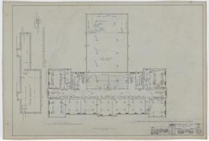 Primary view of object titled 'High School Building, McCamey, Texas: Second Floor Plan'.
