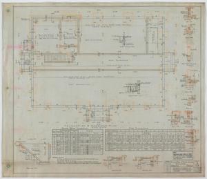 Primary view of object titled 'High School Building, Merkel, Texas: Foundation and Basement Plan'.