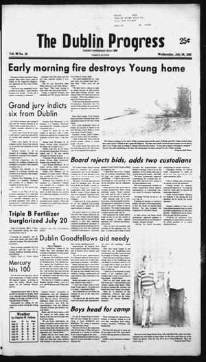 Primary view of object titled 'The Dublin Progress (Dublin, Tex.), Vol. 99, No. 10, Ed. 1 Wednesday, July 30, 1986'.
