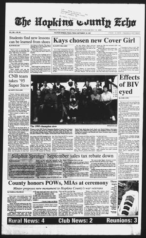Primary view of object titled 'The Hopkins County Echo (Sulphur Springs, Tex.), Vol. 200, No. 38, Ed. 1 Friday, September 22, 1995'.
