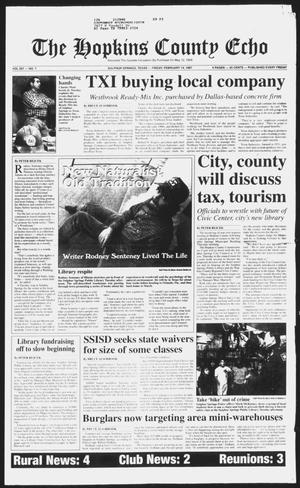 Primary view of object titled 'The Hopkins County Echo (Sulphur Springs, Tex.), Vol. 207, No. 7, Ed. 1 Friday, February 14, 1997'.