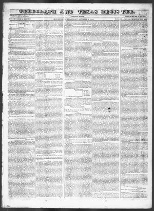 Primary view of Telegraph and Texas Register (Houston, Tex.), Vol. 9, No. 41, Ed. 1, Wednesday, October 2, 1844