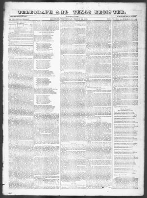 Primary view of object titled 'Telegraph and Texas Register (Houston, Tex.), Vol. 10, No. 11, Ed. 1, Wednesday, March 12, 1845'.