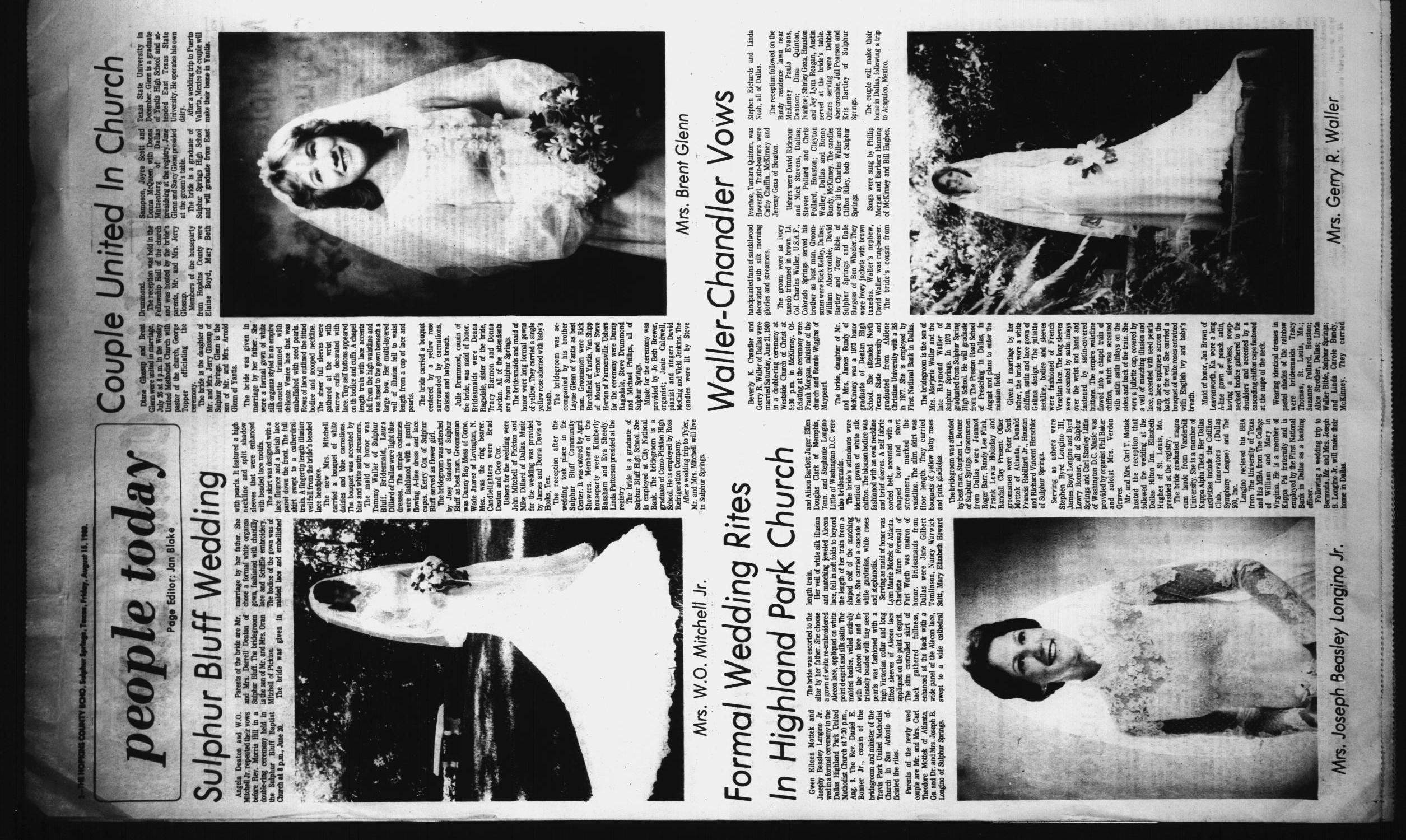 The Hopkins County Echo (Sulphur Springs, Tex.), Vol. 105, No. 33, Ed. 1 Friday, August 15, 1980
                                                
                                                    [Sequence #]: 2 of 4
                                                